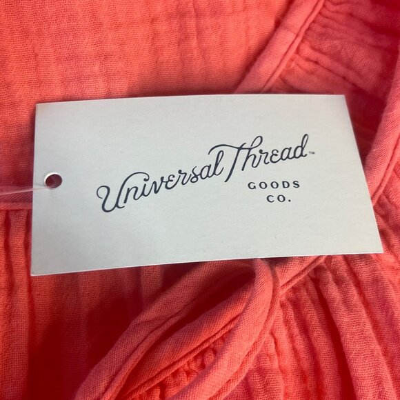 Universal Thread Womens Peasant Blouse Boho Coral Size 4X New - Picture 8 of 9
